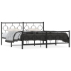 Estructura de cama cabecero y pie de cama metal negro 183x213cm