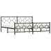 Estructura cama sin colchón con estribo metal negro 193x203 cm