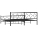 Estructura cama sin colchón con estribo metal negro 193x203 cm