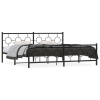 Estructura cama sin colchón con estribo metal negro 193x203 cm