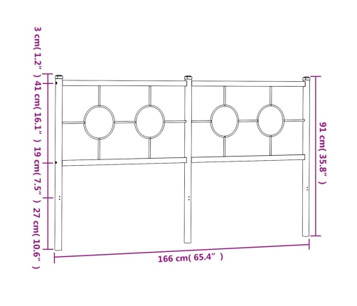 Cabecero de metal negro 160 cm