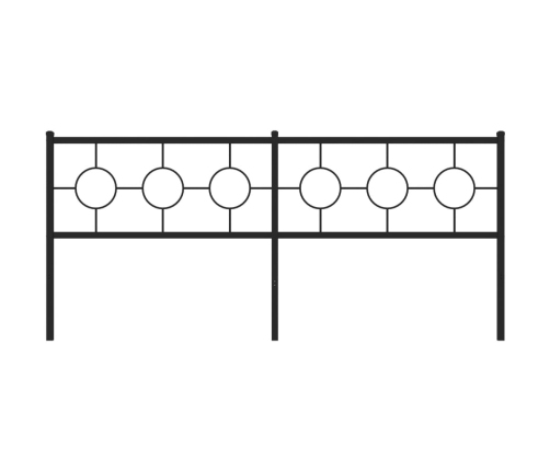 Cabecero de metal negro 200 cm