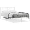 Estructura de cama de metal con cabecero blanca 120x190 cm