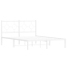 Estructura cama sin colchón con cabecero metal blanco 140x190cm
