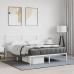 Estructura cama sin colchón con cabecero metal blanco 140x190cm