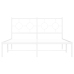Estructura cama sin colchón con cabecero metal blanco 140x190cm