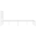 Estructura cama sin colchón con cabecero metal blanco 140x190cm
