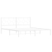 Estructura cama sin colchón con cabecero metal blanco 183x213cm