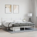 Estructura cama sin colchón con cabecero metal blanco 183x213cm