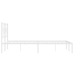 Estructura cama sin colchón con cabecero metal blanco 183x213cm
