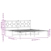 Estructura cama sin colchón con cabecero metal blanco 183x213cm