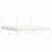 Estructura cama sin colchón con cabecero metal blanco 193x203cm