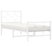 Estructura cama sin colchón con estribo metal blanco 75x190 cm