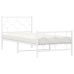 Estructura cama sin colchón con estribo metal blanco 90x190 cm