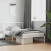 Estructura cama sin colchón con estribo metal blanco 107x203 cm