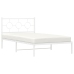 Estructura cama sin colchón con estribo metal blanco 107x203 cm