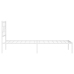 Estructura cama sin colchón con estribo metal blanco 107x203 cm