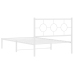 Estructura cama sin colchón con estribo metal blanco 107x203 cm