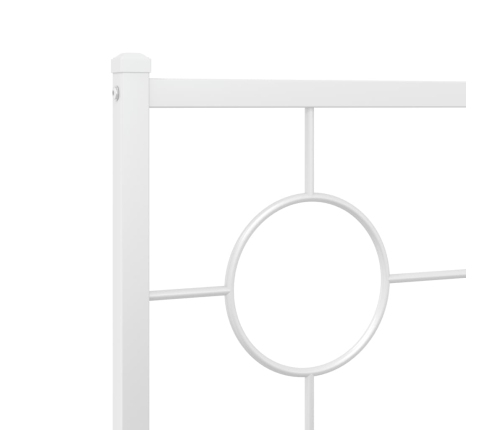 Estructura cama sin colchón con estribo metal blanco 107x203 cm