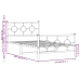 Estructura cama sin colchón con estribo metal blanco 107x203 cm
