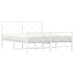 Estructura cama sin colchón con estribo metal blanco 135x190 cm