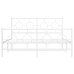 Estructura cama sin colchón con estribo metal blanco 135x190 cm