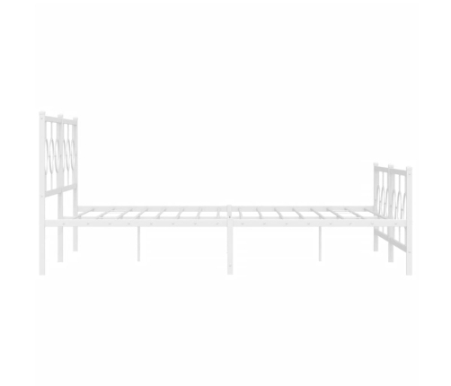 Estructura cama sin colchón con estribo metal blanco 193x203 cm