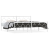 Estructura cama sin colchón con estribo metal blanco 193x203 cm