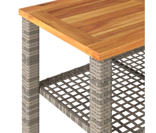 Set de muebles de jardín 4 pzas y cojines ratán sintético gris