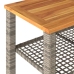 Set de muebles de jardín 4 pzas y cojines ratán sintético gris