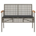 Set de muebles de jardín 4 pzas y cojines ratán sintético gris