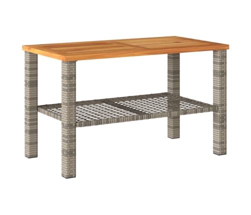 Set de muebles de jardín 4 pzas y cojines ratán sintético gris