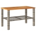 Set de muebles de jardín 4 pzas y cojines ratán sintético gris