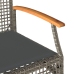 Set de muebles de jardín 4 pzas y cojines ratán sintético gris