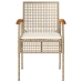 Set muebles de jardín 4 piezas y cojines ratán sintético beige
