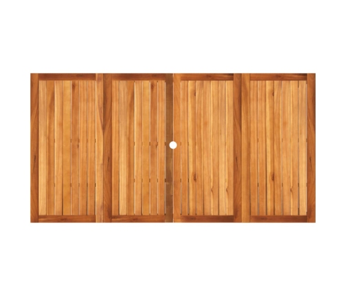 vidaXL Mesa de jardín ratán sintético madera acacia gris 180x90x75 cm