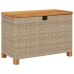 Caja de almacenaje jardín madera acacia ratán beige 80x40x48 cm