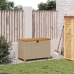 Caja de almacenaje jardín madera acacia ratán beige 80x40x48 cm