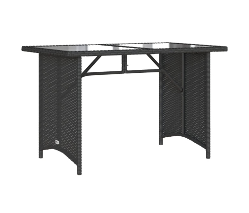 Set comedor de jardín 2 pzas con cojines ratán sintético negro
