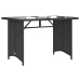 Set comedor de jardín 2 pzas con cojines ratán sintético negro