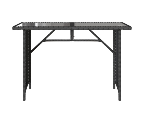 Set comedor de jardín 2 pzas con cojines ratán sintético negro