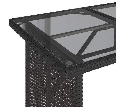 Set comedor de jardín 2 pzas con cojines ratán sintético negro