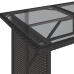 Set comedor de jardín 2 pzas con cojines ratán sintético negro