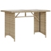 Set comedor de jardín 2 pzas con cojines ratán sintético beige