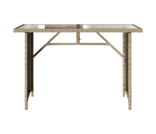 Set comedor de jardín 2 pzas con cojines ratán sintético beige