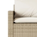 Set comedor de jardín 2 pzas con cojines ratán sintético beige