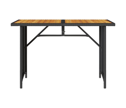 Set comedor de jardín 2 pzas con cojines ratán sintético negro