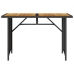 Set comedor de jardín 2 pzas con cojines ratán sintético negro