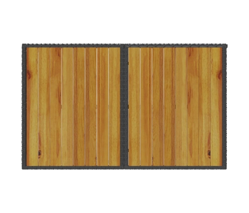 Set comedor de jardín 2 pzas con cojines ratán sintético negro