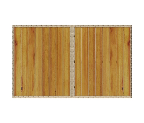 Set comedor de jardín 2 pzas con cojines ratán sintético beige